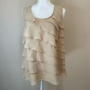 Serenade| New York| Large| Nude| Cascading Ruffle